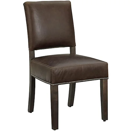 Genuine Leather Side Chair